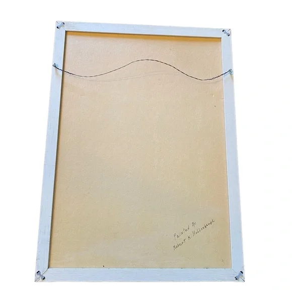 Vtg Paint by Number Painting Black Velvet Light House Scene Framed - Picture 2 of 3